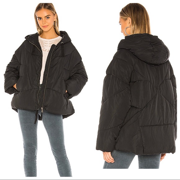 Free People Black Hailey Puffer Jacket 